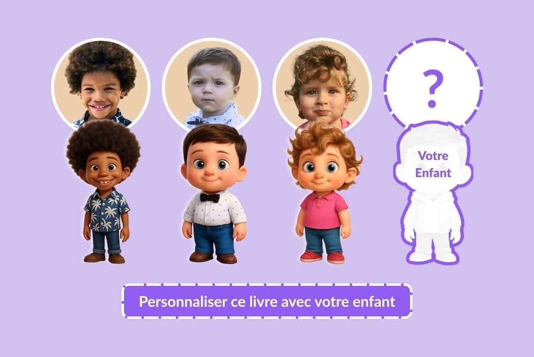 Illustration d'enfant avec leur avatar illustré